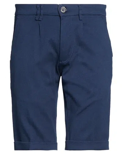 Yes Zee By Essenza Man Shorts & Bermuda Shorts Navy Size 30 Cotton, Elastane In Blue