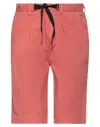 Yes Zee By Essenza Man Shorts & Bermuda Shorts Rust Size 31 Cotton, Elastane In Red