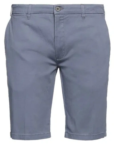 Yes Zee By Essenza Man Shorts & Bermuda Shorts Slate Blue Size 30 Cotton, Elastane