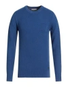 Yes Zee By Essenza Man Sweater Bright Blue Size Xxl Cotton In Blue