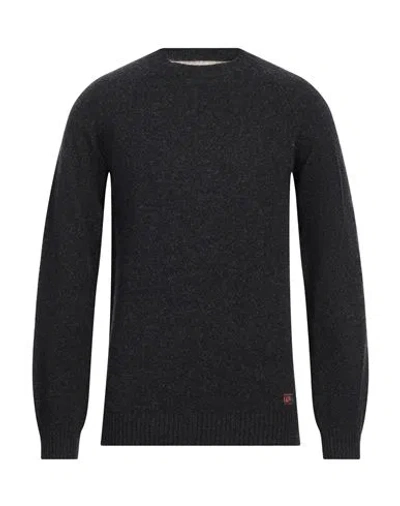 Yes Zee By Essenza Man Sweater Charcoal Size Xl Wool, Nylon In Grey