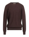 Yes Zee By Essenza Man Sweater Dark Brown Size Xxl Cotton, Wool