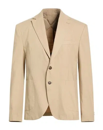 Yes Zee By Essenza Natural Feeling Man Blazer Beige Size 46 Cotton In Nude