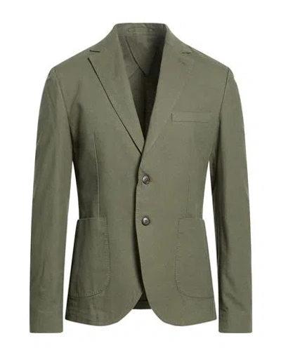 Yes Zee By Essenza Natural Feeling Man Blazer Military Green Size 44 Cotton