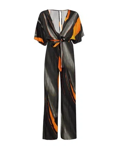 Yes Zee By Essenza Natural Feeling Woman Jumpsuit Charcoal Size M Viscose In Grey