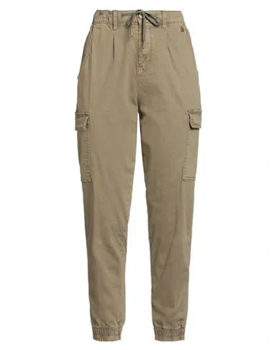 Yes Zee By Essenza Natural Feeling Woman Pants Military Green Size S Cotton, Elastane In Brown