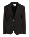 Yes Zee By Essenza Urban Chic Woman Blazer Black Size Xl Polyester, Elastane In Black