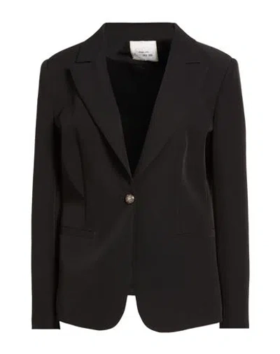 Yes Zee By Essenza Urban Chic Woman Blazer Black Size Xl Polyester, Elastane