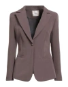 Yes Zee By Essenza Urban Chic Woman Blazer Taupe Size S Polyester, Elastane