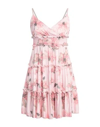 Yes Zee By Essenza Urban Chic Woman Mini Dress Light Pink Size L Viscose
