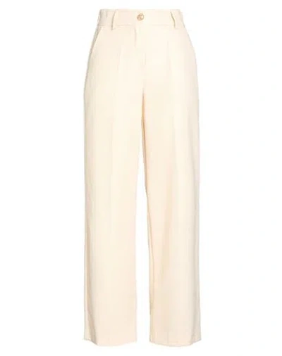 Yes Zee By Essenza Urban Chic Woman Pants Beige Size M Polyester In Neutral