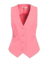 Yes Zee By Essenza Urban Chic Woman Tailored Vest Fuchsia Size M Polyester, Elastane In Pink