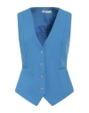 Yes Zee By Essenza Urban Chic Woman Tailored Vest Light Blue Size M Polyester, Elastane