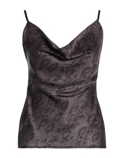 Yes Zee By Essenza Urban Chic Woman Top Military Green Size M Polyester, Elastane In Brown