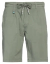 Yes Zee By Essenza Urban Man Shorts & Bermuda Shorts Military Green Size 29 Cotton, Elastane In Green