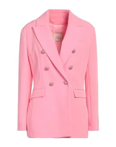 Yes Zee By Essenza Woman Blazer Pink Size L Polyester, Elastane