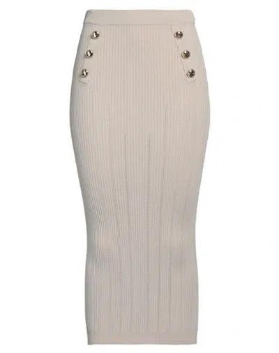 Yes Zee By Essenza Woman Midi Skirt Beige Size Xl Viscose, Polyamide In Beige
