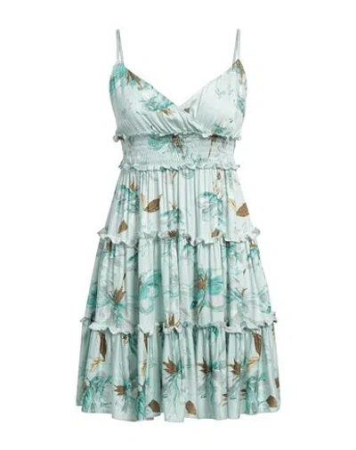 Yes Zee By Essenza Woman Mini Dress Light Green Size S Viscose