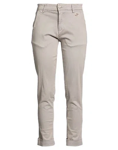 Yes Zee By Essenza Woman Pants Khaki Size 26 Lyocell, Modal, Cotton, Elastomultiester, Elastane In Gray