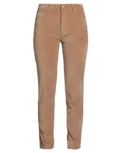 Yes Zee By Essenza Woman Pants Sand Size 27 Cotton, Elastane In Brown