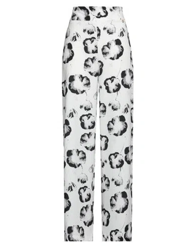Yes Zee By Essenza Woman Pants White Size L Polyester, Elastane