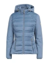 Yes Zee By Essenza Woman Puffer Pastel Blue Size L Polyester