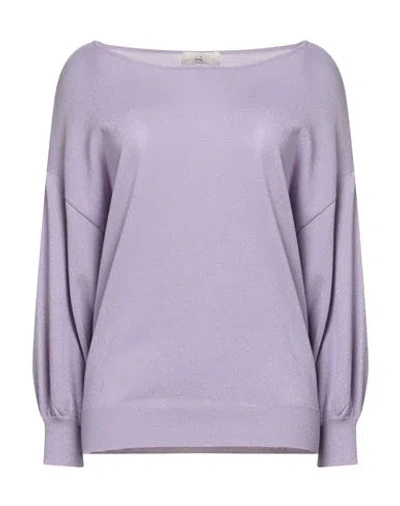 Yes Zee By Essenza Woman Sweater Lilac Size Xl Viscose, Nylon In Purple