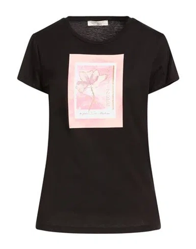Yes Zee By Essenza Woman T-shirt Black Size S Cotton