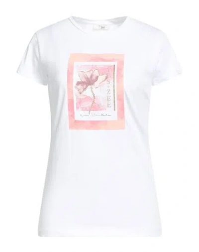 Yes Zee By Essenza Woman T-shirt White Size Xl Cotton