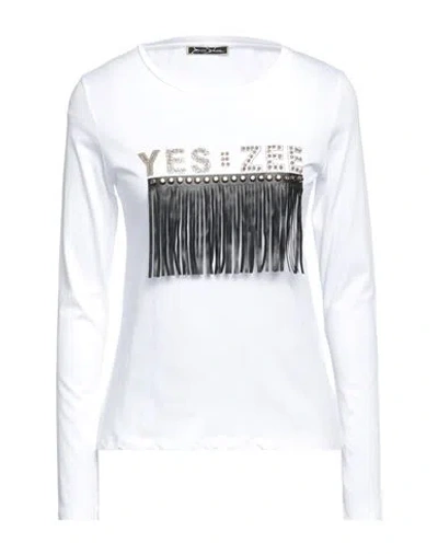 Yes Zee By Essenza Woman T-shirt White Size S Cotton