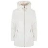 Yes Zee Chic White High Collar Down Jacket In White