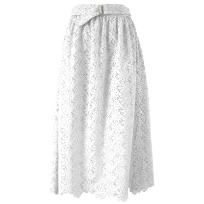 Yes Zee Cotton Women's Skirt In White