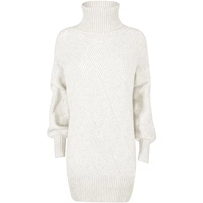 Yes Zee Acrylic Women's Dress In White