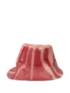 Yesey Abstract-pattern Woven Hat In Red