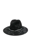 Yesey Splatter-print Fedora Hat In Black
