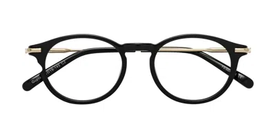 Yesglasses Black Mixed Classic Lightweight Round Blue Light Glasses - Gupta In Multi