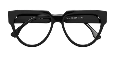 Yesglasses Black Oversized Geek-chic Sports Geometric Blue Light Glasses - Yorke