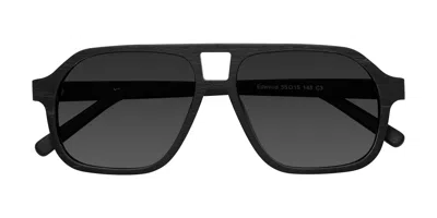 Yesglasses Black Woodgrain Grandpa Wood Aviator Tinted Sunglasses In Black Woodgrain,gray
