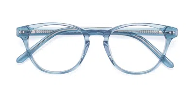 Yesglasses Light Blue Keyhole Bridge Retro-vintage Classic Acetate Reading Glasses - Blaze