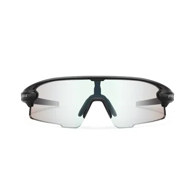 Yesglasses Matte Black Sports Sunglasses In Matte Black,silver