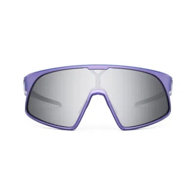 Yesglasses Metallic Purple Sports Sunglasses In Metallic Purple,silver