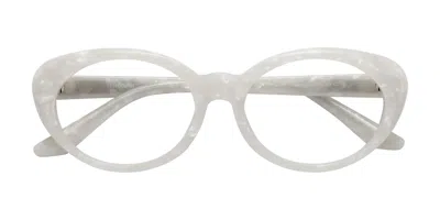 Yesglasses Mother-of-pearl Retro-vintage Acetate Oval Full-rim Eyeglasses - Keaton