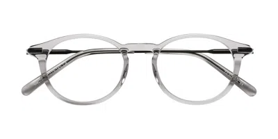 Yesglasses Transparent Gray Mixed Classic Lightweight Round Blue Light Glasses - Gupta In Multi