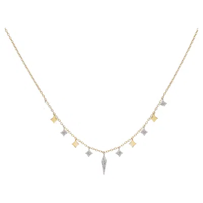 Pre-owned Yessayan Charm Diamond Chain Necklace In 18k Yellow Gold
