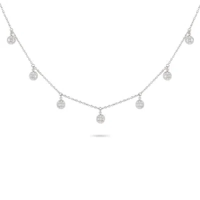 Pre-owned Yessayan Diamond Illusion Charm Necklace In 18k White Gold