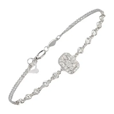 Pre-owned Yessayan Illusion Diamond Chain Bracelet In 18k White Gold, Large