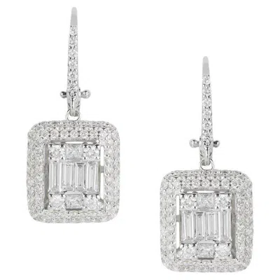 Pre-owned Yessayan Illusion Diamond Drop Earrings In Multi