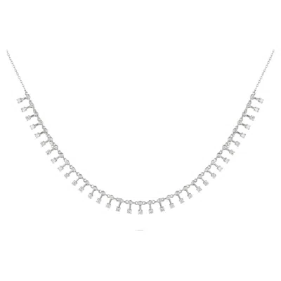 Pre-owned Yessayan Patterned Diamond Necklace In 18k White Gold
