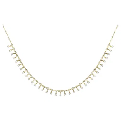 Pre-owned Yessayan Patterned Diamond Necklace In 18k Yellow Gold