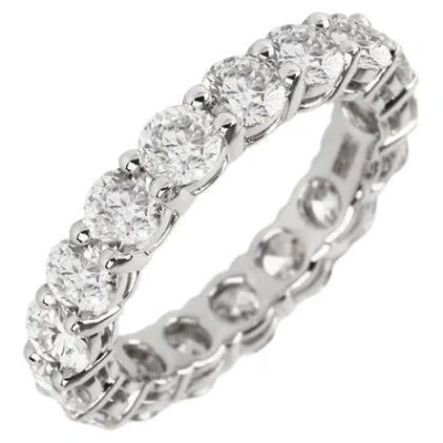 Pre-owned Yessayan Round Diamond Eternity Band In 18k White Gold